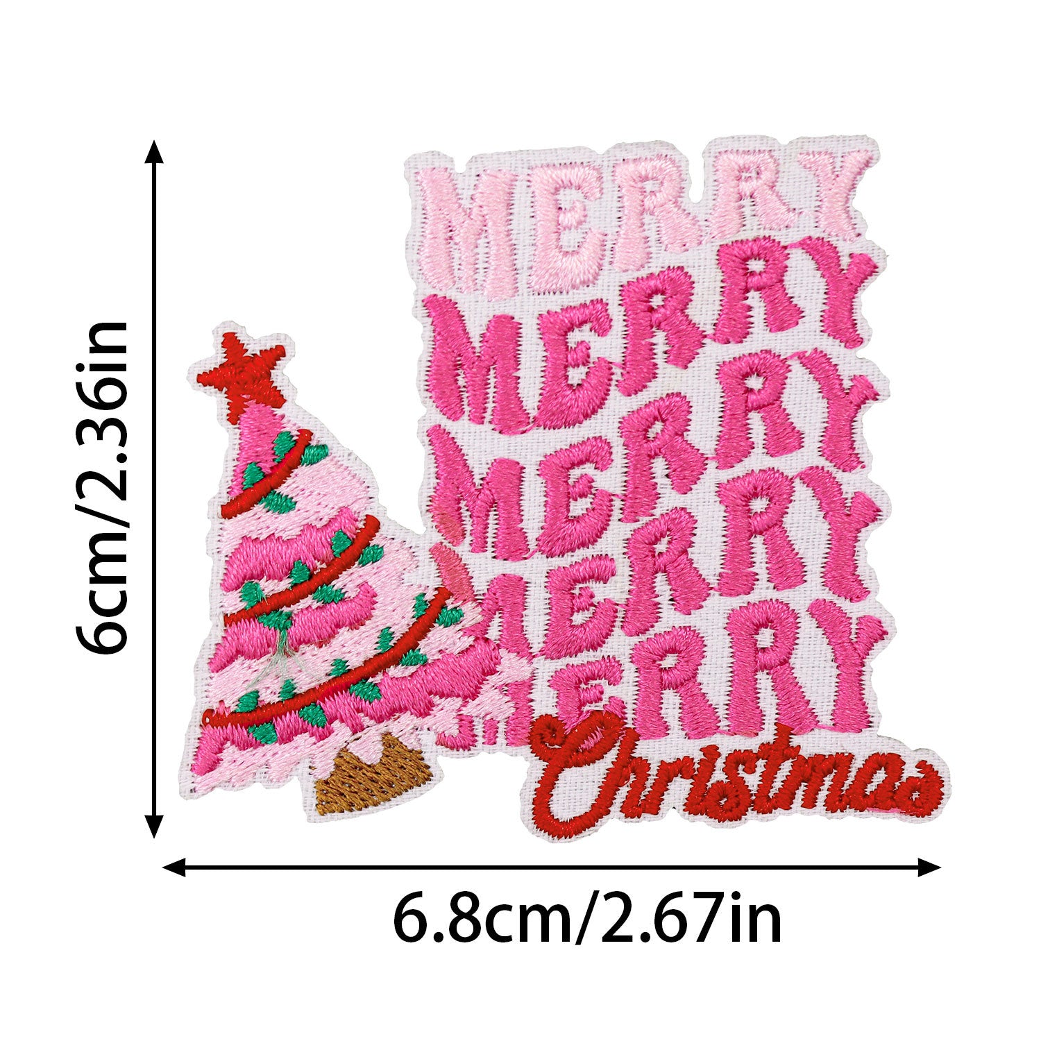 Wholesale Pink Christmas Series Embroidered Patch